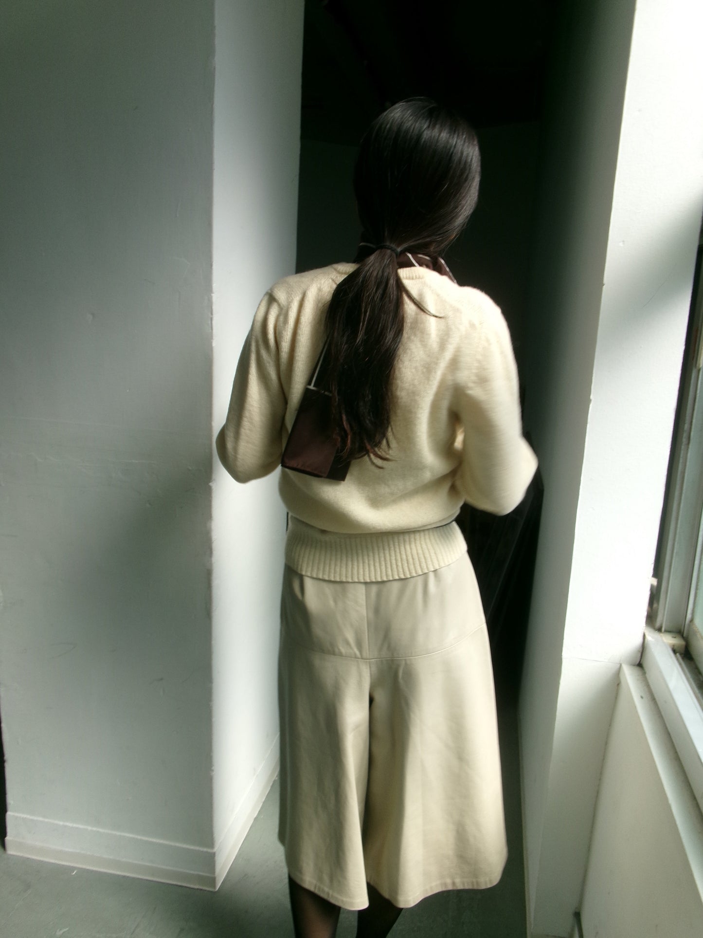 Anaïs - 60s leather bermuda shorts