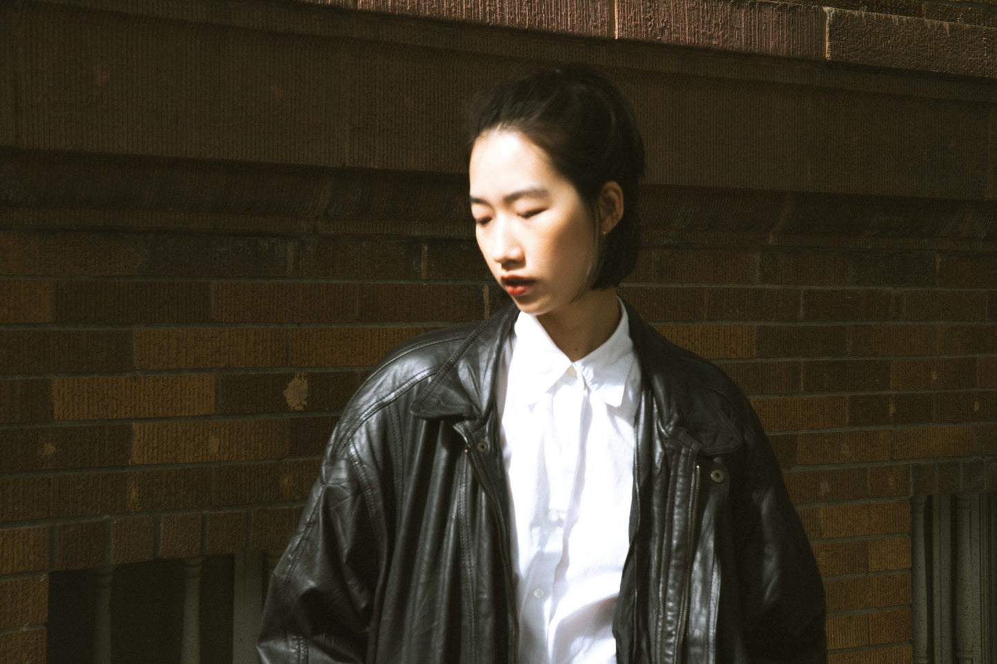 Natalie - leather bomber jacket