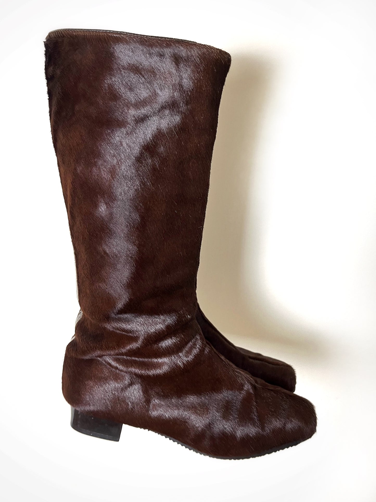Margo - 60s high boots with pony leather
