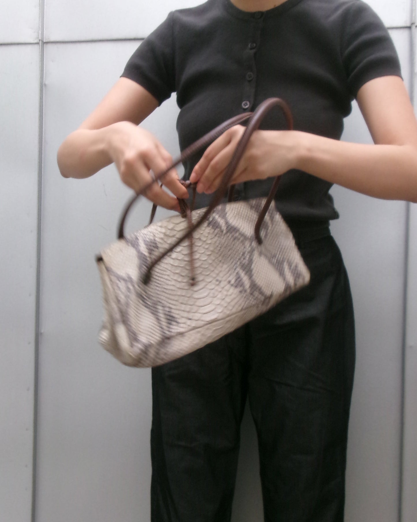 Sylvia - python leather bag