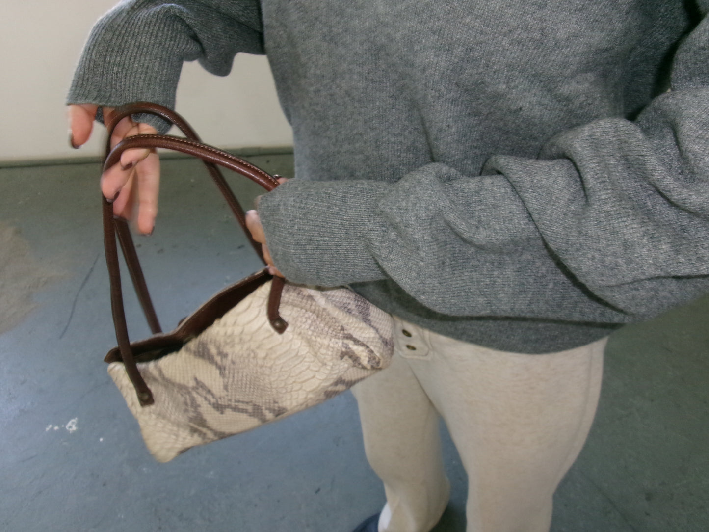 Sylvia - python leather bag