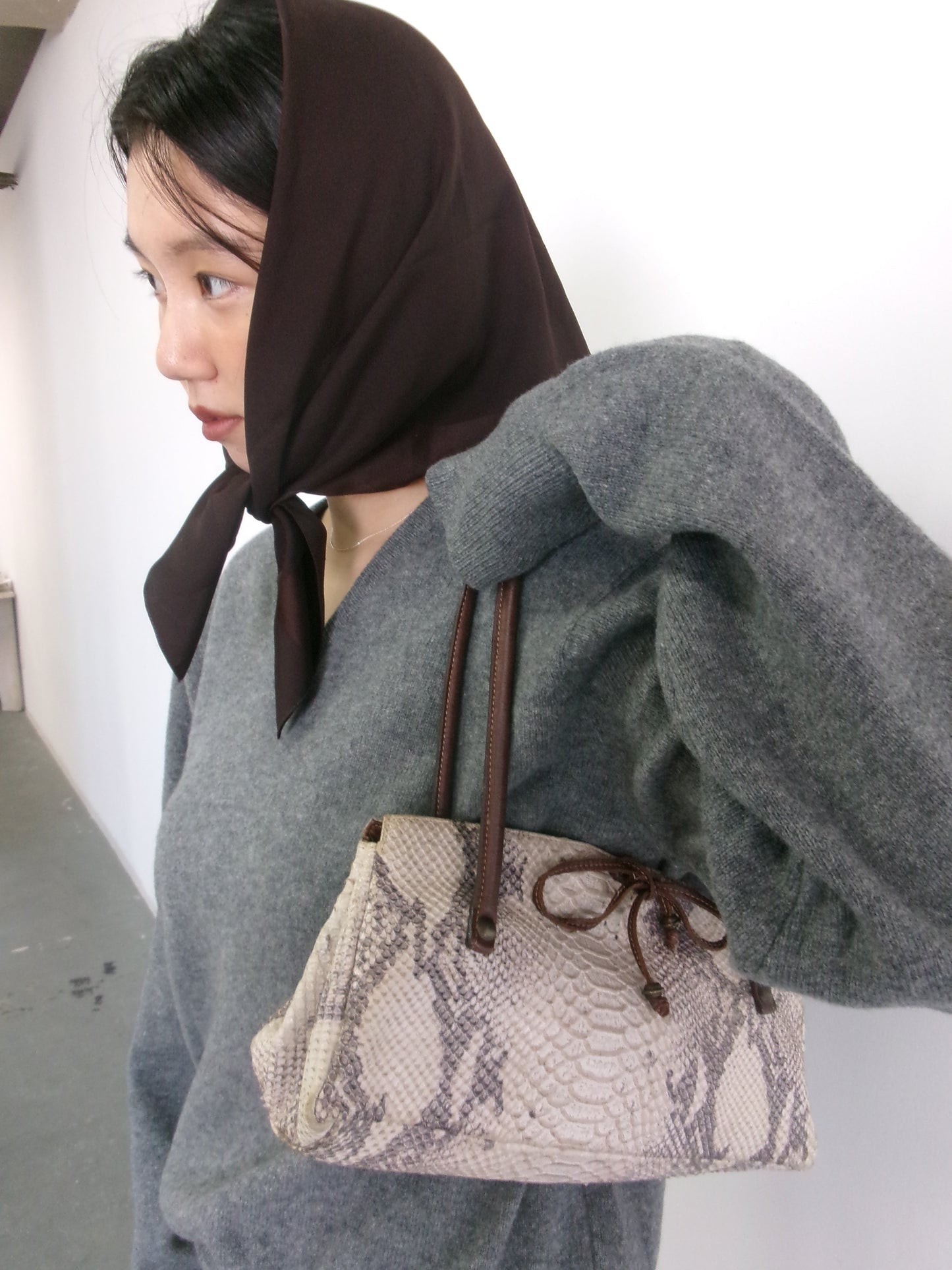 Sylvia - python leather bag
