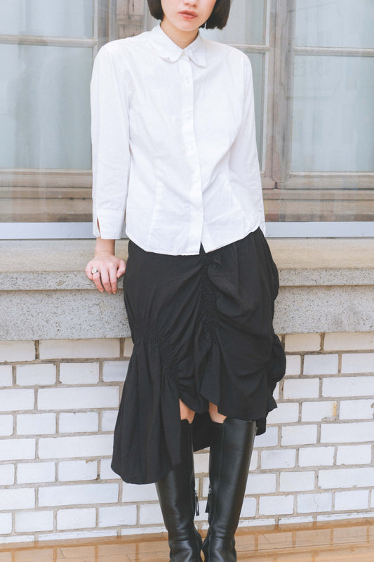 Haru - gathered detail mid skirt