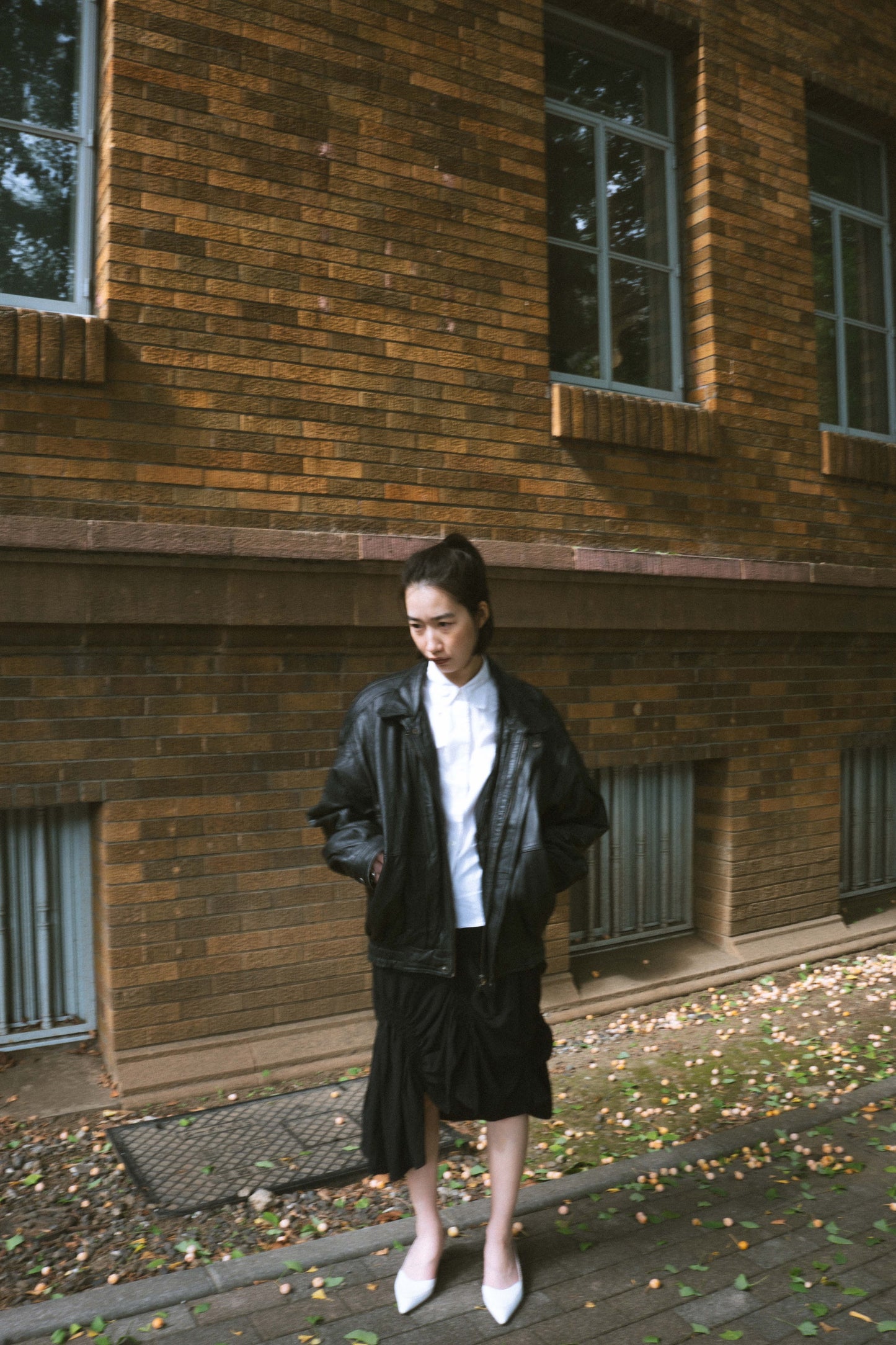 Natalie - leather bomber jacket