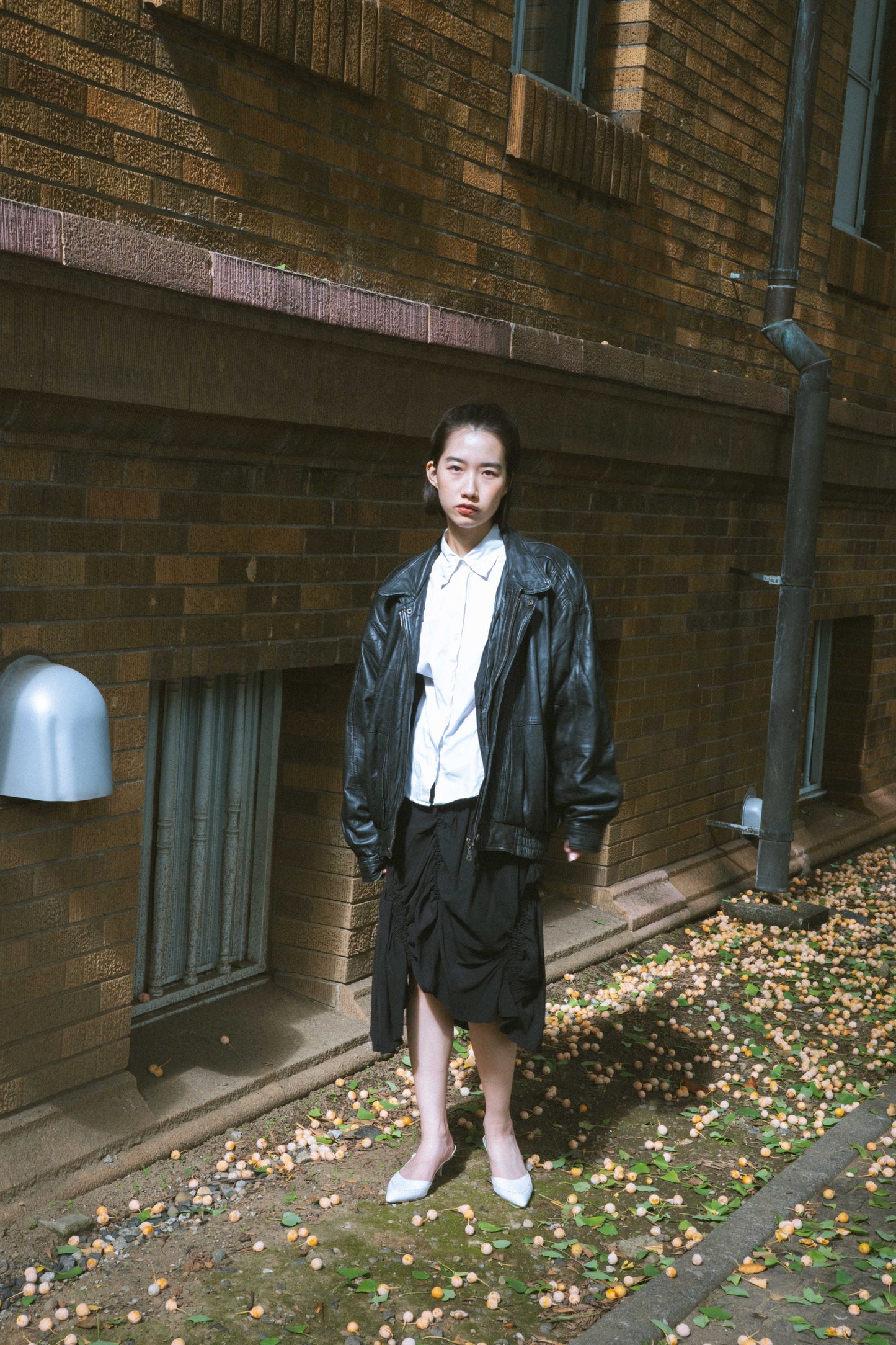 Natalie - leather bomber jacket