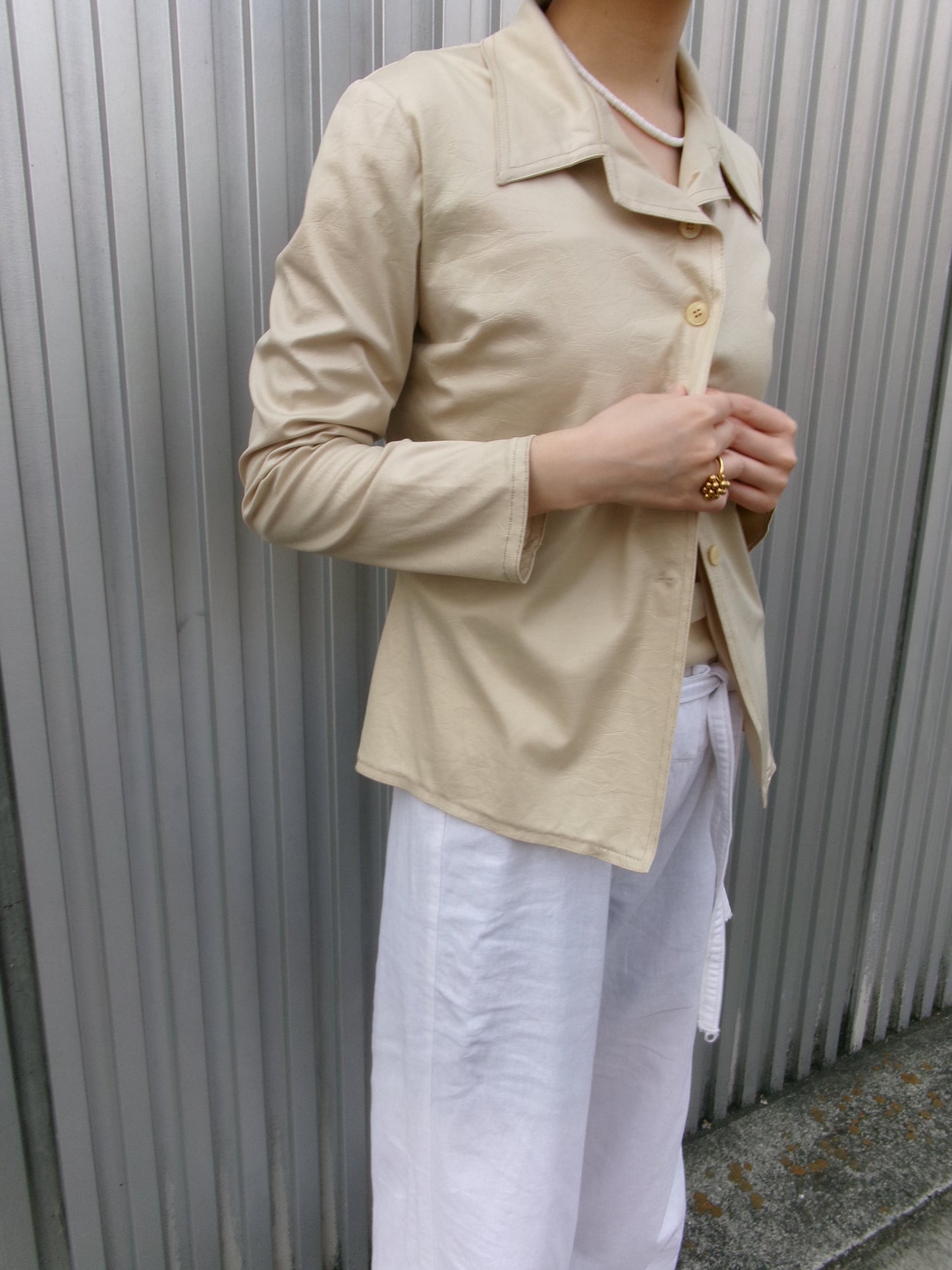 Sabrina - 80s silky shirts jacket