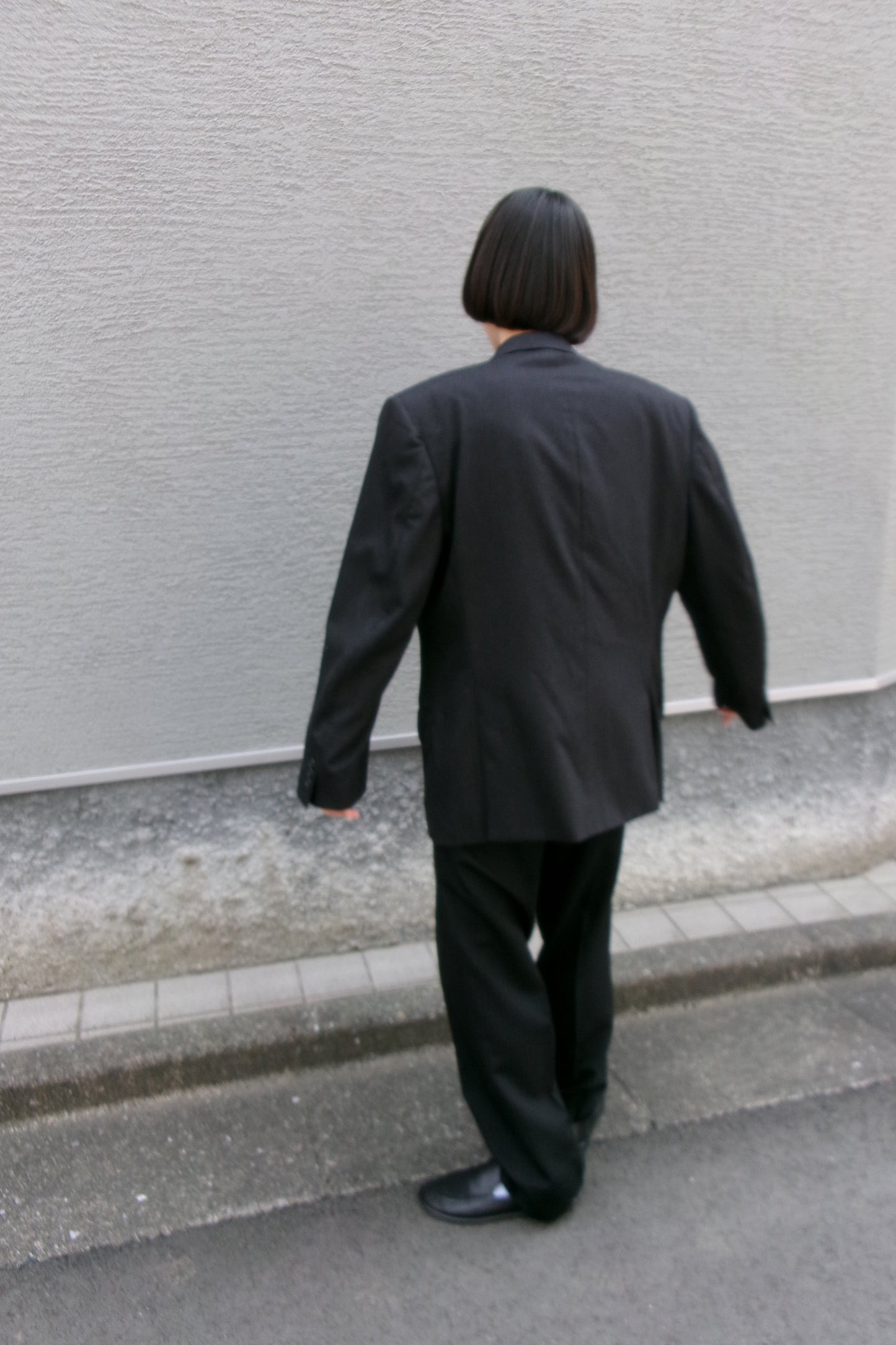 Hazel -90s TRUSSARDI shoulder pad oversized jacket