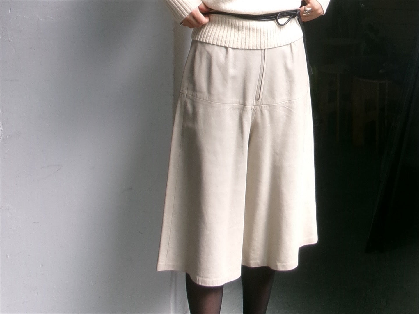 Anaïs - 60s leather bermuda shorts