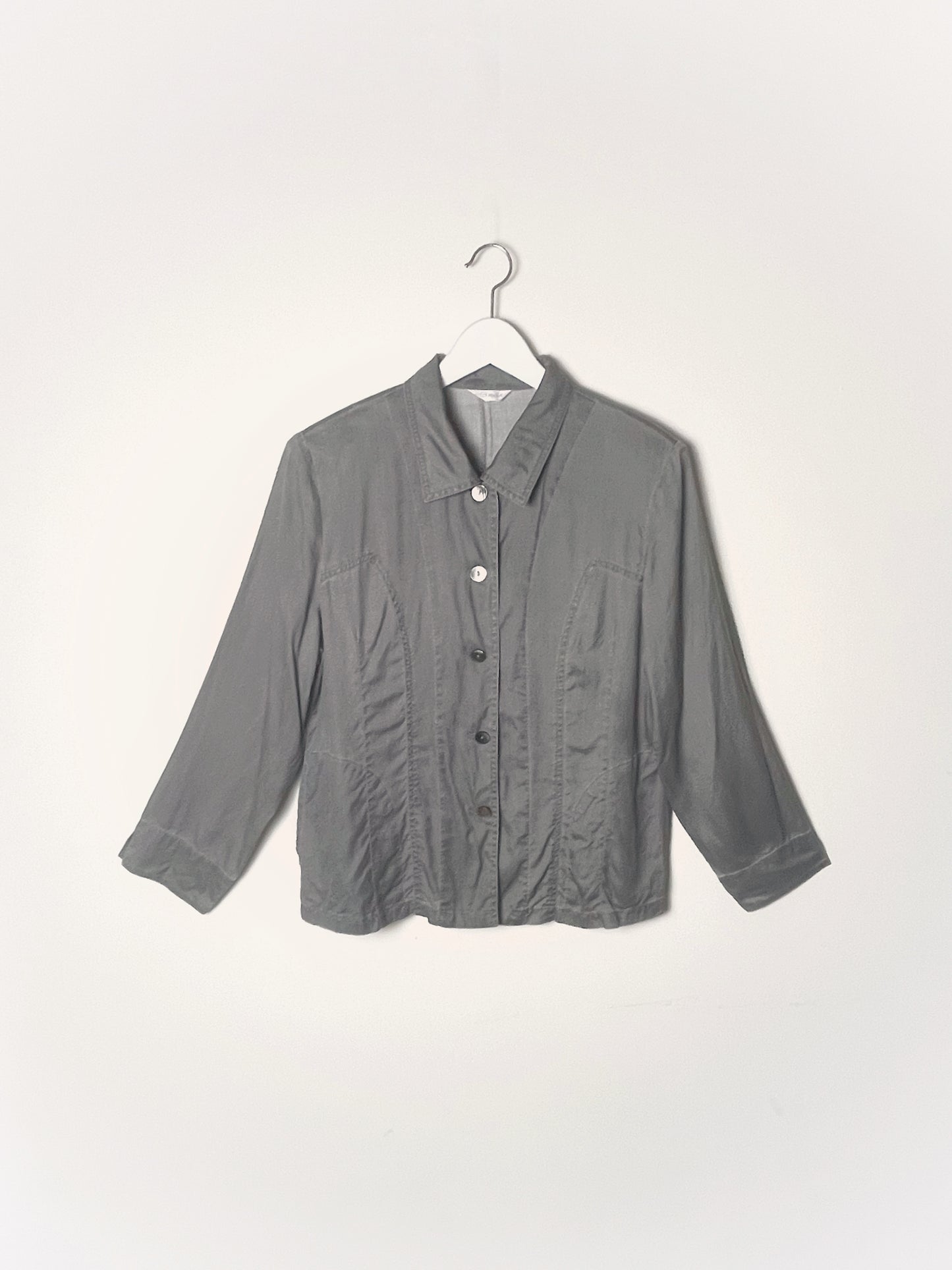 Sarah - 90s silk shirts with shoulder pad