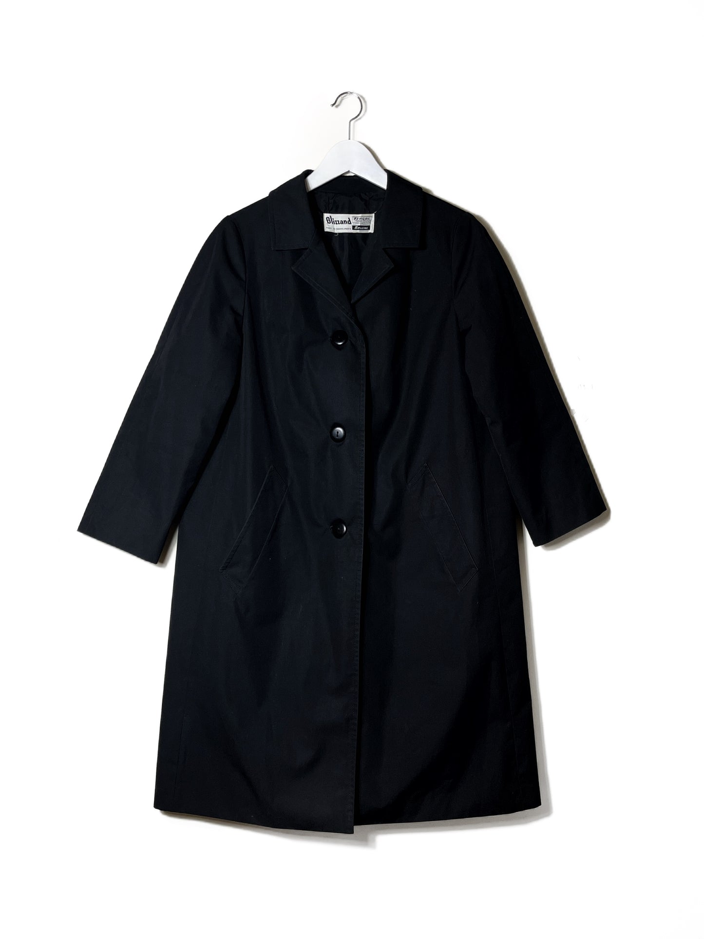 Madeline - 60s vintage french tailored black coat