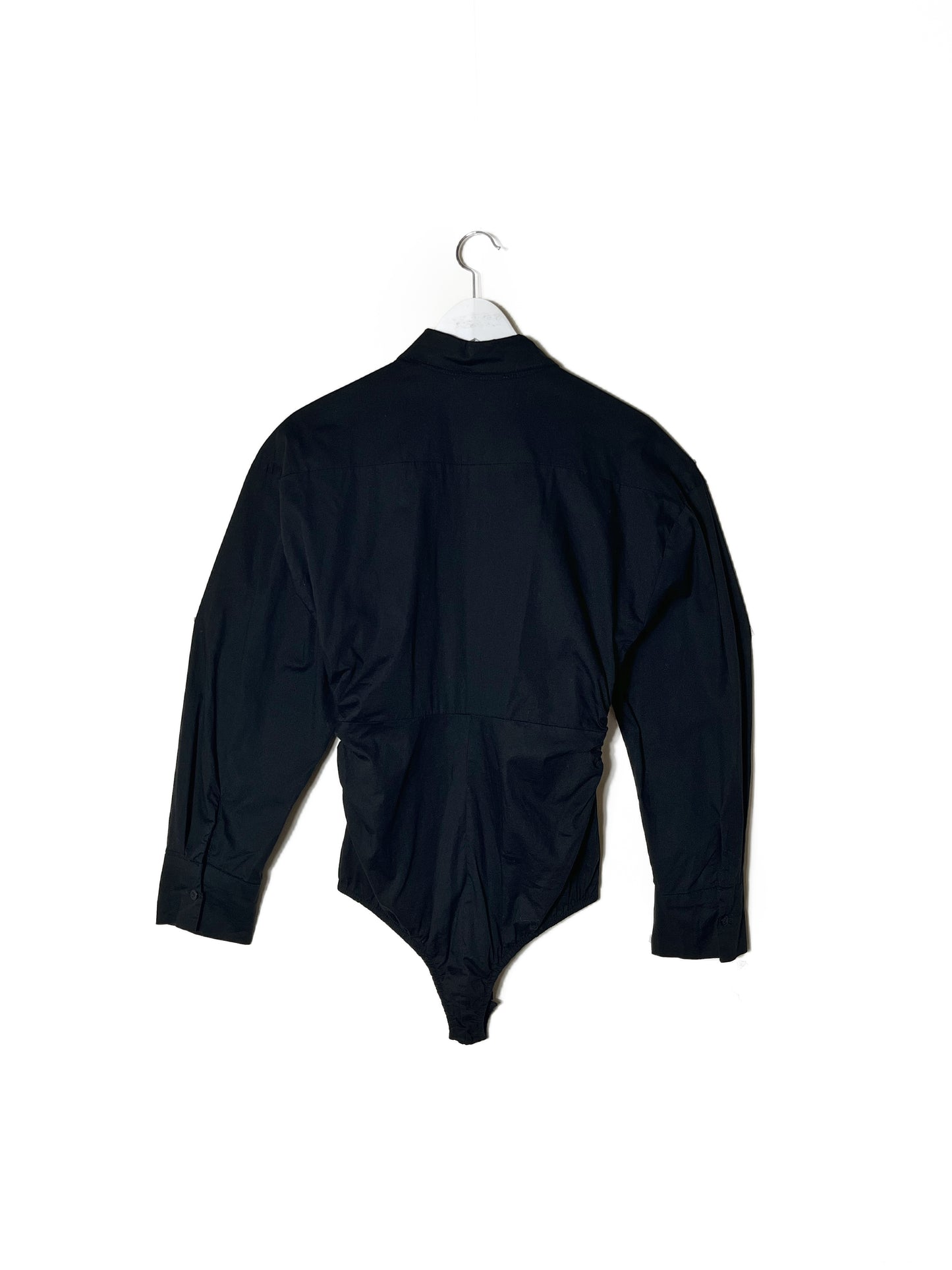 Zoey - black side gathered bodysuit