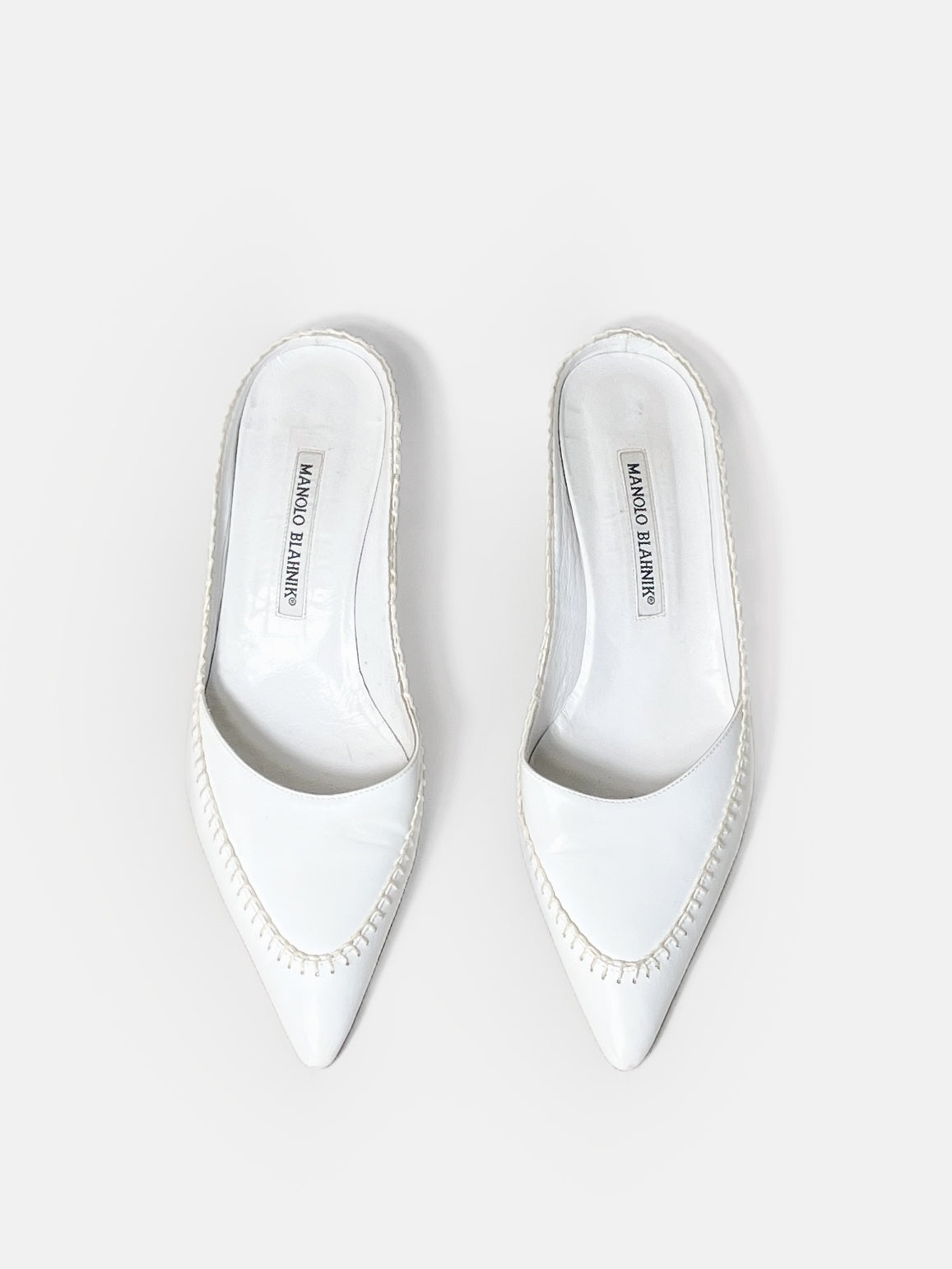 Elly - white kitten mule manolo blahnik