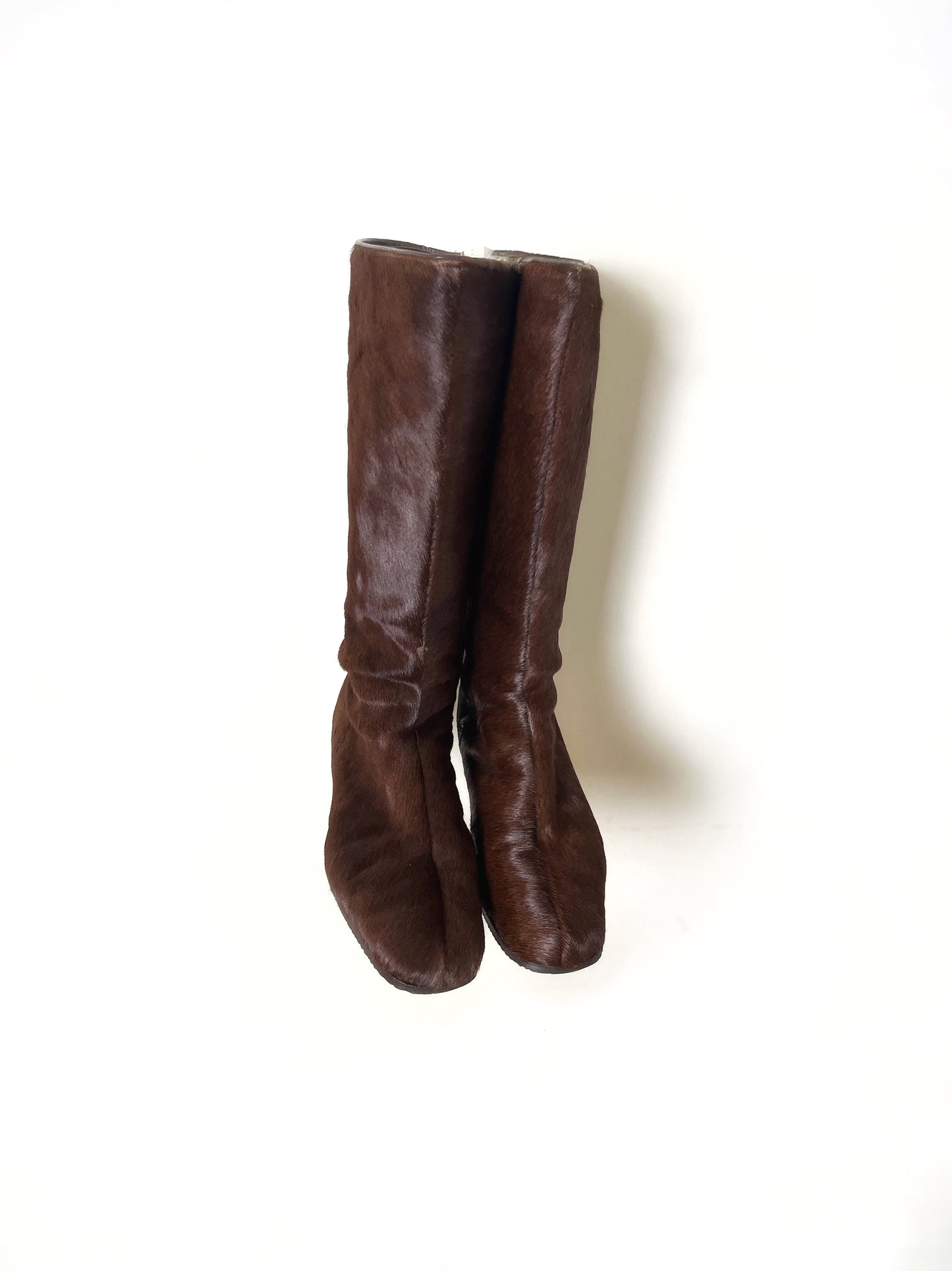 Margo - 60s high boots with  pony leather